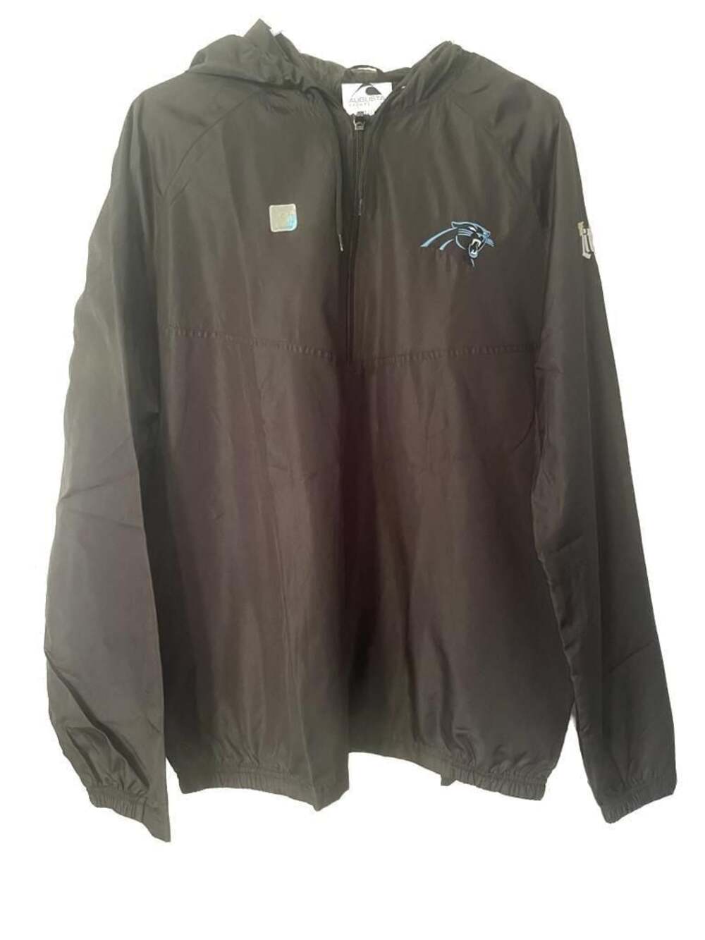 Carolina Panthers NFL Quarter-Zip Hooded Windbreaker Jacket Large